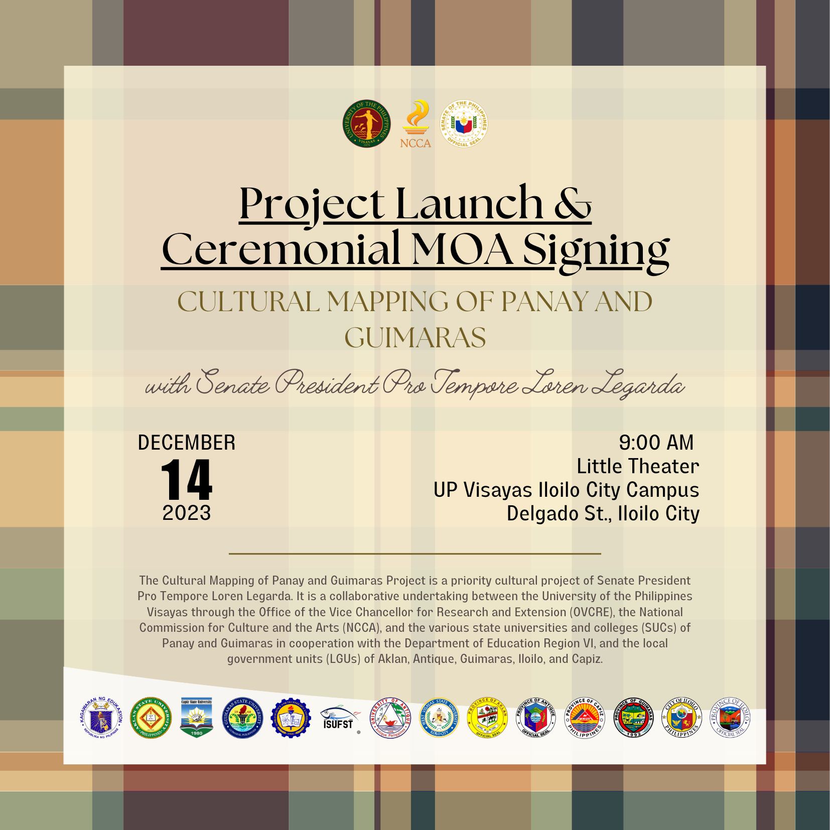 UP Visayas to Formally Launch the Cultural Mapping of Panay and Guimaras